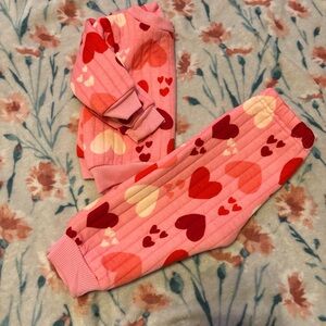 Madison Pink and Red Heart Pajama Set